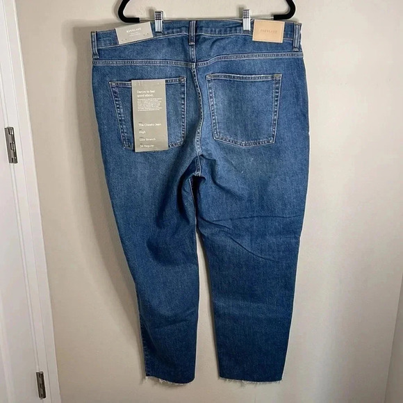 NWT Everlane The Cheeky Jean High Rise Raw Edge Size 34 - Picture 8 of 9